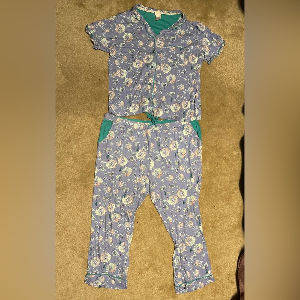 SOLD Munki Munki Dandelion Short Sleeve Pajama Set XXL